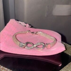 Elegant Infinity Bracelet with Silver Accents